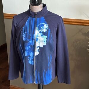 Chico's Blue and White Women's Jacket